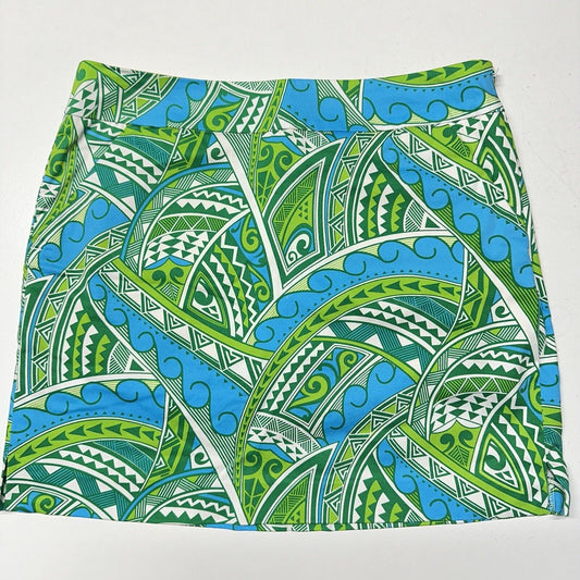 Loudmouth Skort Womens 6 Green Blue Golf Pickleball Tennis Active Skirt/Shorts