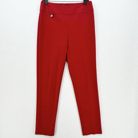 Joseph Ribkoff Pants Womens 12 Silky Knit Slim Leg Red Pull On Old Money Career
