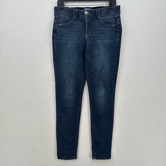 Democracy Jeans Womens 10 Skinny Ab Solution Blue Stretch Denim Tummy Control