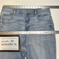 American Eagle Jeans Womens 16 Short Mom Straight High Rise Stretch Blue Denim