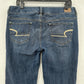 American Eagle Jeans Womens 14 Artist Flare Midrise Blue Denim Western *Spot