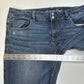 American Eagle Jeans Womens 14 Artist Flare Blue Denim Distress Cowboy Western