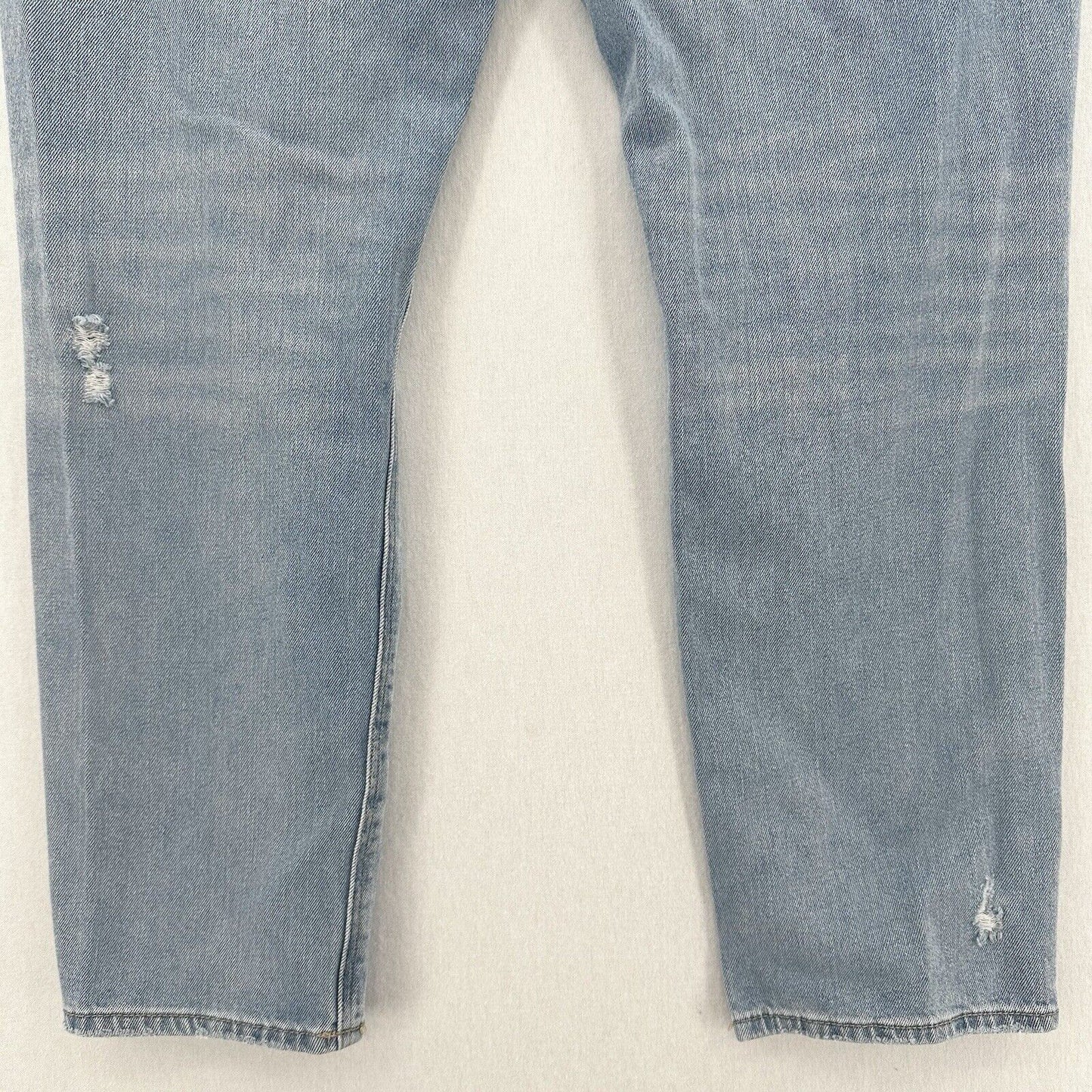 American Eagle Jeans Womens 14 Long Mom High Rise Blue Denim Distressed *Spot