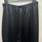 St John Pants Women 12 Caviar Kate Satin Wide Leg Black High Rise Side Zip Dress