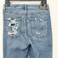 American Eagle Jeans Womens 12 Hi Rise Jegging Next Level Denim Distress Grunge