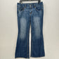 American Eagle Jeans Womens 12 Short Artist Flare Blue Stretch Denim Western