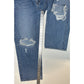 American Eagle Jeans Womens 12 Short 90s Boyfriend High Rise Blue Denim Distress