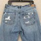 American Eagle Jeans Womens 12 Short 90s Boyfriend High Rise Blue Denim Distress