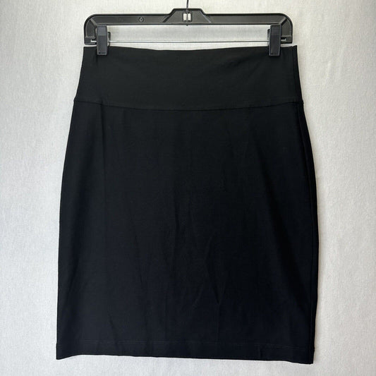 Eileen Fisher Skirt Petite Small Washable Crepe Black Pencil Short Stretch EUC