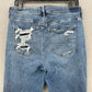 American Eagle Jeans Women 14 Hi Rise Jegging Next Level Denim Distressed Grunge