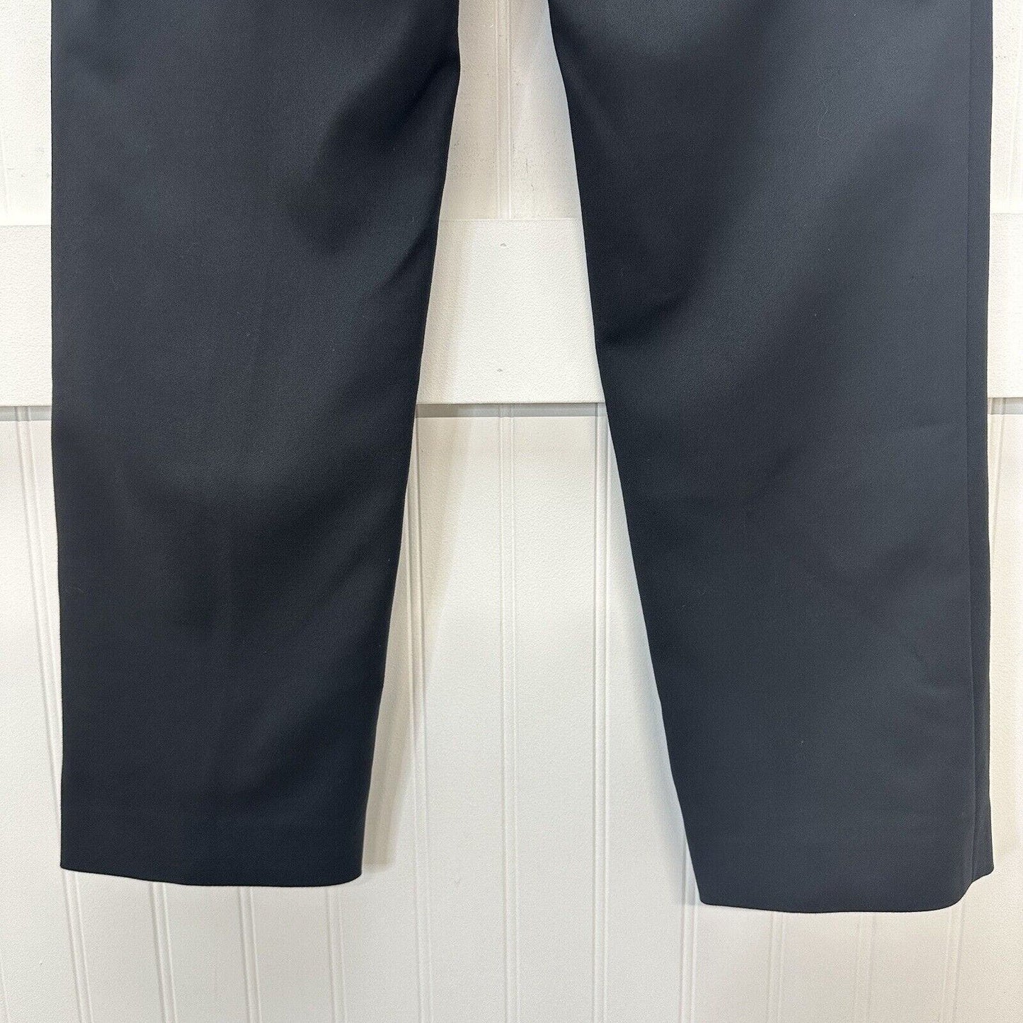 Akris Punto Pants 6 Black Franca Midrise Slim Leg Ankle Pleat Pintuck Career EUC