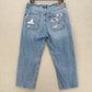 American Eagle Jeans Womens 12 Short 90s Boyfriend High Rise Blue Denim Distress