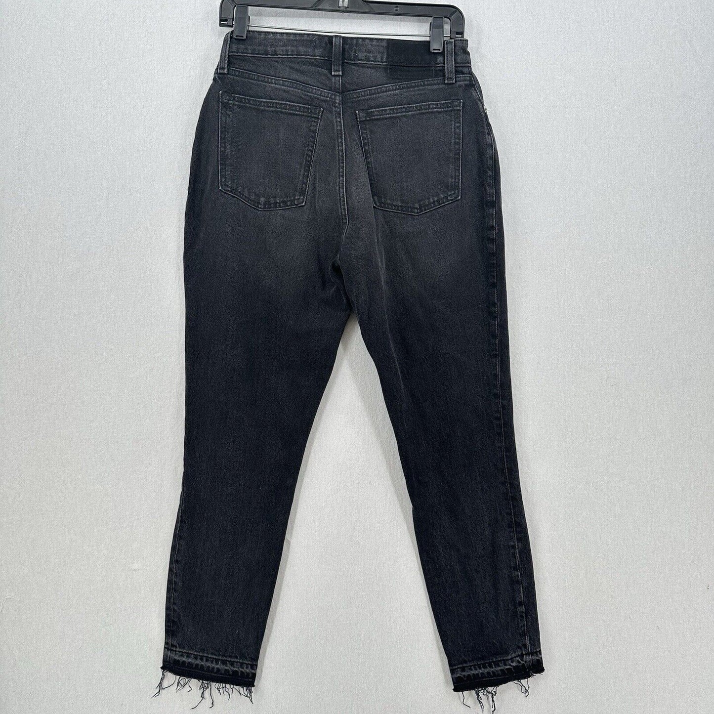 Abercrombie Fitch Jeans 28 6 Skinny High Rise Curve Love Black Denim Fray NEW