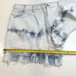 American Eagle Shorts Womens 18 Tie Dye Blue Highest Rise Mom Denim Fray *Flaw