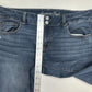 American Eagle Jeans Womens 14 Artist Flare Blue Denim Distress Cowboy Western