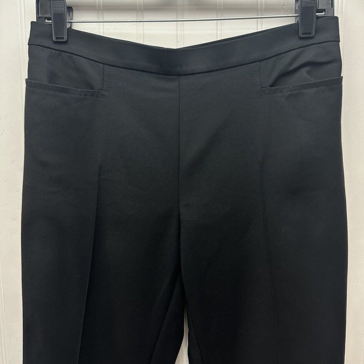 Akris Punto Pants 6 Black Franca Midrise Slim Leg Ankle Pleat Pintuck Career EUC