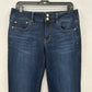 American Eagle Jeans Womens 12 Artist Flare Blue Stretch Denim Dark Western EUC