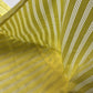 Zyia Active Nimbus Split Back Tank Top Large Yellow Open Back Sheer Stripe EUC