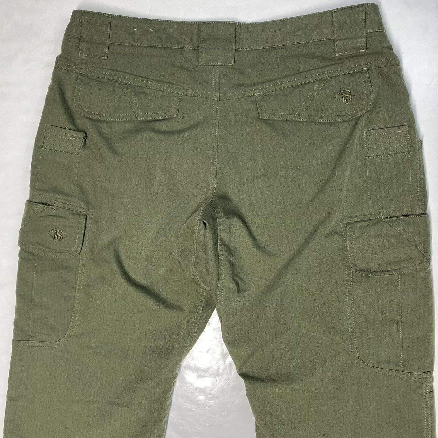 TRU SPEC Tactical Pants Sz 14 Womens Green Uniform Cargo Utility Ripstop EUC