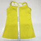 Lululemon Yellow Cross Back Tank Top Padded Bra Athletic Workout *No Size Tag*