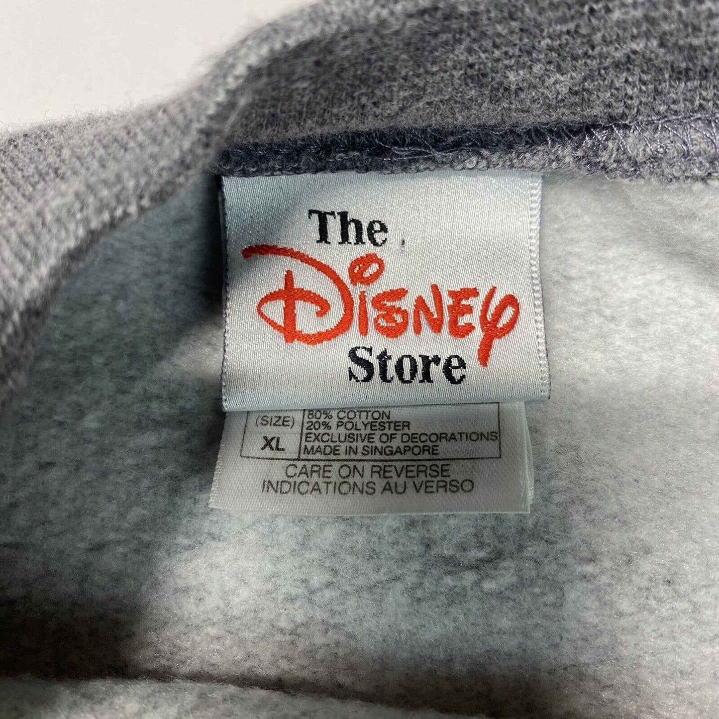 Disney EEYORE Sweatshirt XL Gray Embroidered Winnie Pooh Donkey Long Sleeve Top