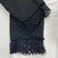 American Eagle Super Hi-Rise Jegging Sz 8 Next Level Stretch Black w/Holes Lace