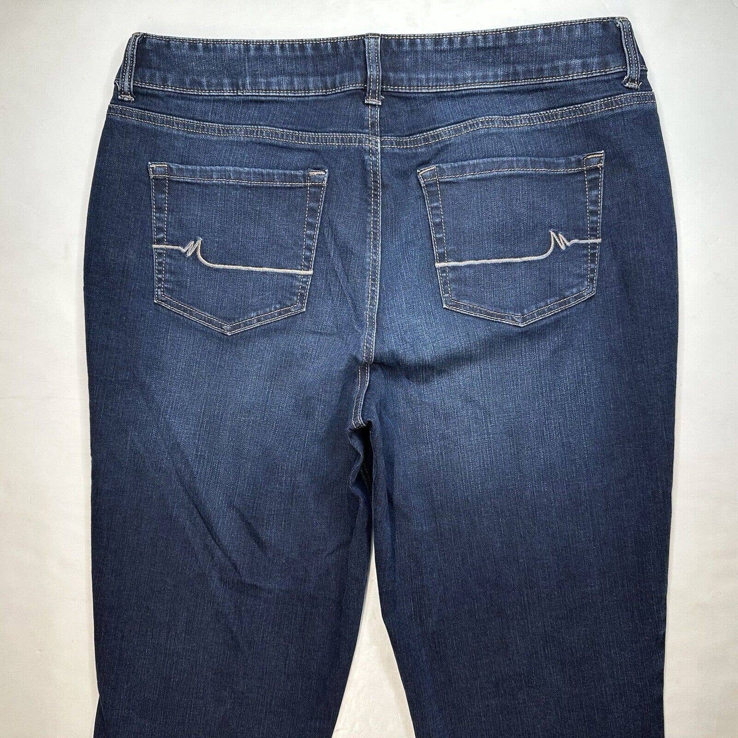 Maurices Midrise Bootcut Jeans Womens 14 Regular Stretch Blue Denim Dark Wash
