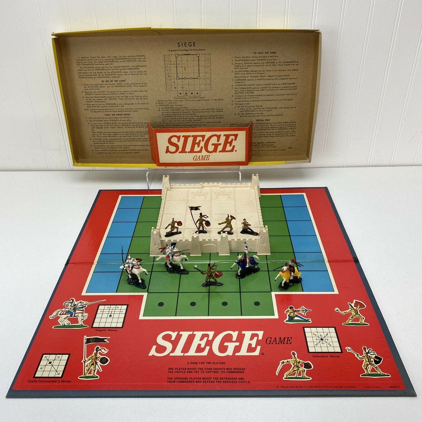 Siege Board Game Vintage 1966 Strategy Knights in Shining Armor Milton Bradley