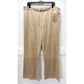 Juicy Couture Velour Pants 0X (37"Waist) Beige Wide Leg Pull On Lounge Bling Y2K