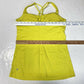 Lululemon Yellow Cross Back Tank Top Padded Bra Athletic Workout *No Size Tag*