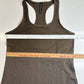 Athleta Vitality Rib Tank Top XL Taupe Brown Active Yoga Racerback Pocket EUC