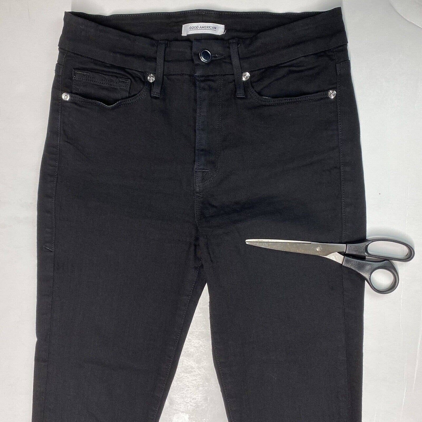 Good American Good Legs Skinny Jeans Sz 4/27 Womens Black Stretch Denim USA