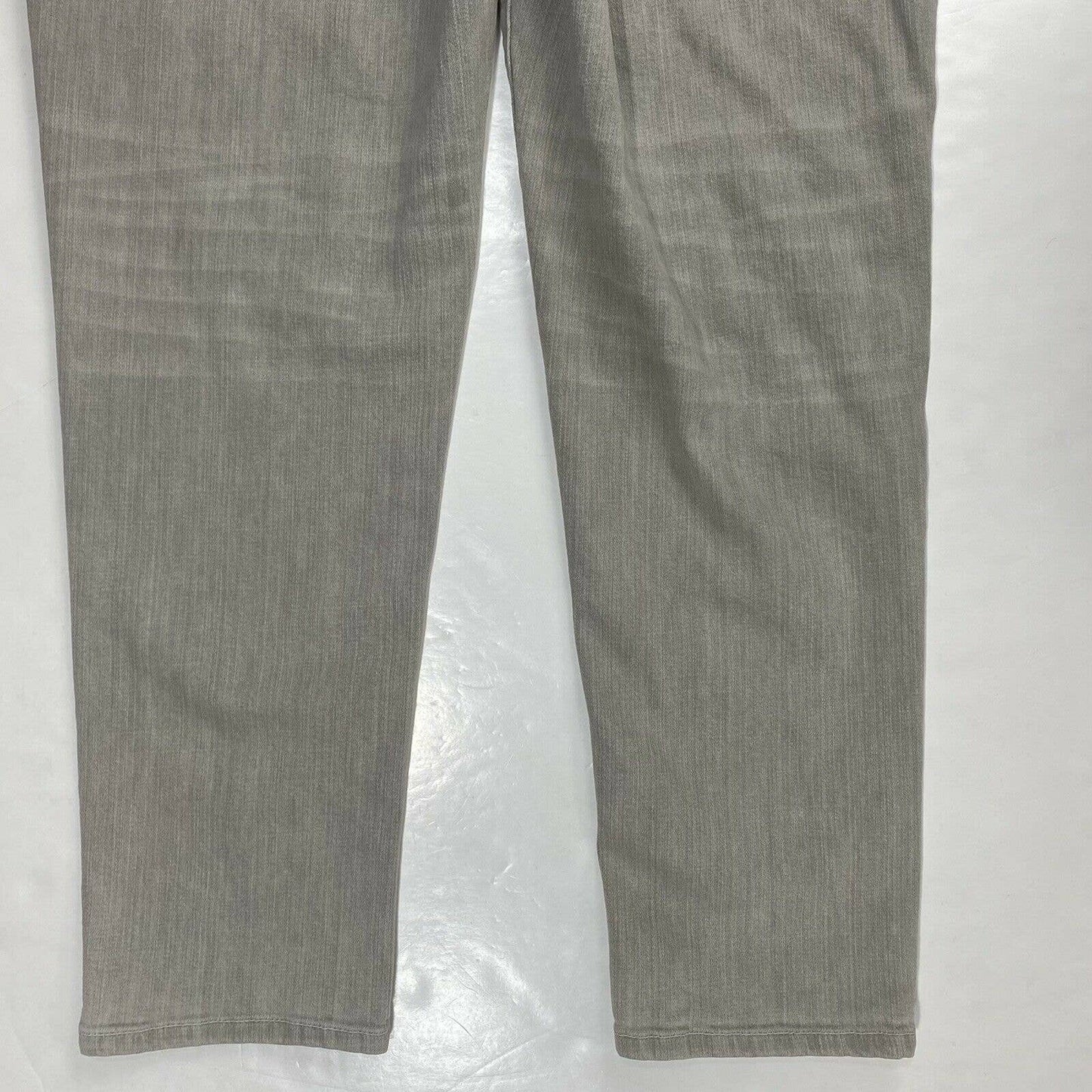 Eileen Fisher Tapered Ankle Sz 12 Midrise Light Gray Denim Jeans Organic Cotton