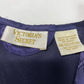 Victorias Secret Womens Vintage Gold Label Navy Blue Short Satin Robe Size OS