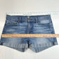 7 For All Mankind Cuffed Jean Shorts Sz 28 Blue Stretch Denim 3" Inseam 7FAM