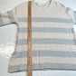 Faherty OJAI Nautical Sweater Womens Large Beige/Blue Stripes Pullover Top *Hole