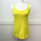 Lululemon Yellow Cross Back Tank Top Padded Bra Athletic Workout *No Size Tag*