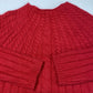 White Stag Soft Cable Knit Sweater Large Angora Lambswool Blend Red Long Sleeve