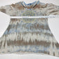 Reina Open Knit Top Sz 2 Tie Dye Short Sleeve Shirt Rhinestones Jewels EUC