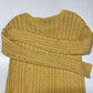 American Eagle Cable Knit Sweater Sz Small Womens Yellow Zippers Long Sleeve Top