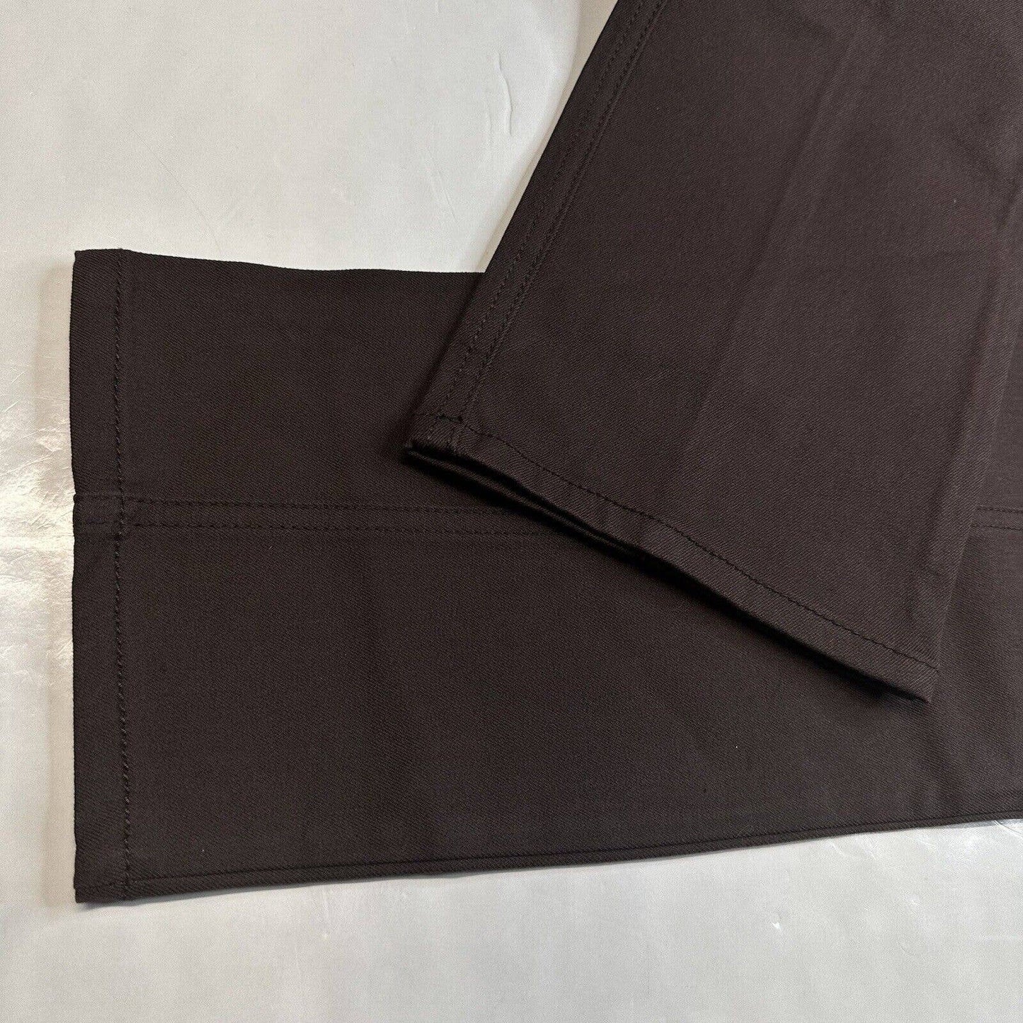 Chicos So Slimming Madison Pant Sz 1 Tall (US 8) Dark Brown Straight Jeans NEW