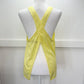 Zyia Active Nimbus Split Back Tank Top Large Yellow Open Back Sheer Stripe EUC