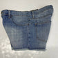 London Jean Denim Shorts Sz 4 Womens Midrise 100% Cotton Blue Jean Raw Hems NEW