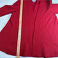 PURE Collection Cashmere Open Front Cardigan 14/16 (Large) Red Longline Sweater