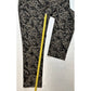 Chicos Ponte Knit Slim Ankle Pant 1 (US 8/Med) Tan Floral Shimmer Slimming EUC