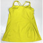 Lululemon Yellow Cross Back Tank Top Padded Bra Athletic Workout *No Size Tag*