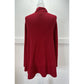 PURE Collection Cashmere Open Front Cardigan 14/16 (Large) Red Longline Sweater