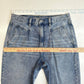 American Eagle Mom Jeans 8 Short High Rise Stretch Denim Acid Wash Look Pleats