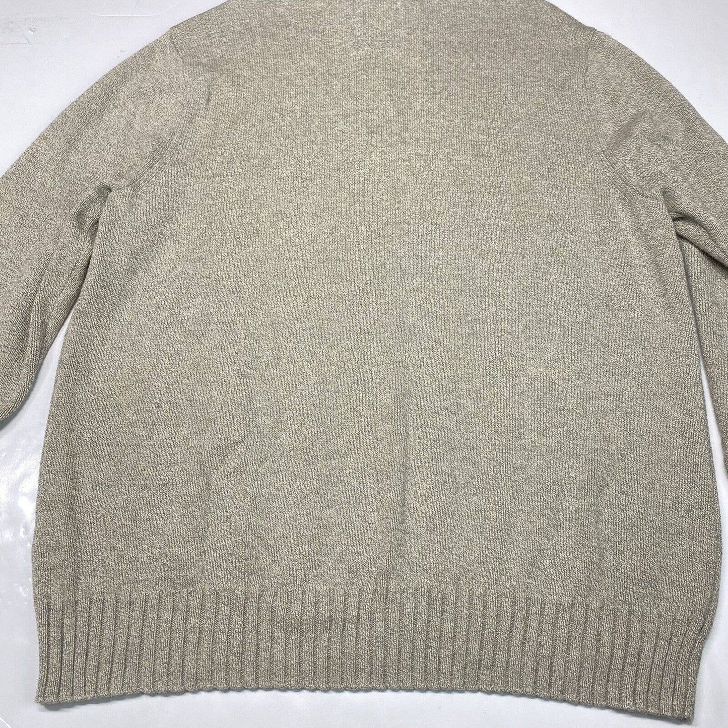 American Eagle Sweater Mens XXL Neutral Taupe 1/4 Zip Pullover Long Sleeve Knit