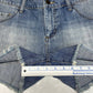 London Jean Denim Shorts Sz 4 Womens Midrise 100% Cotton Blue Jean Raw Hems NEW